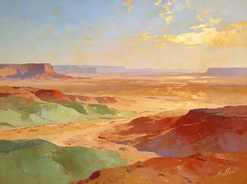 Endlose Ebenen des stillen Lichts von Mellow Art