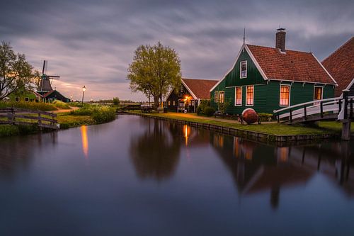 De Zaanse Schans bij avond