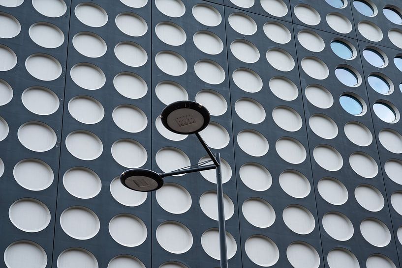 Abstract patterns and street lamp by Werner Lerooy