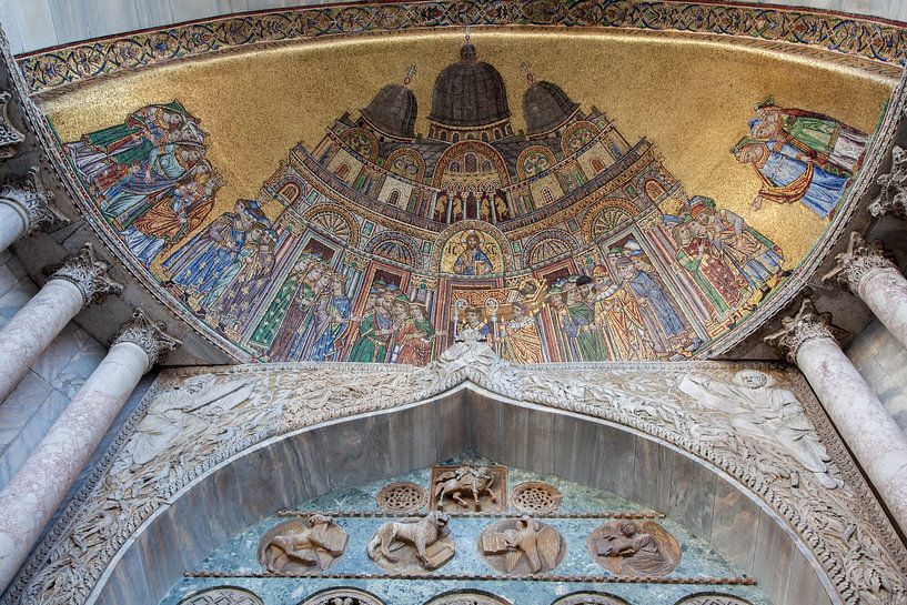 Mozaiek van Sint Marc Basiliek in Venetie, Italie van Joost Adriaanse