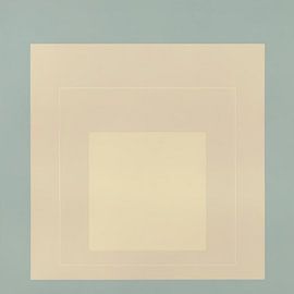Josef Albers - Hommage an das Quadrat, grau, beige, hohe Auflösung von Vivanne
