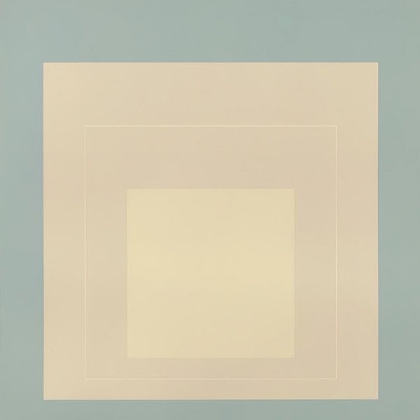 Josef Albers - Hommage aan het vierkant, grijs, beige, hoge resolutie van Vivanne