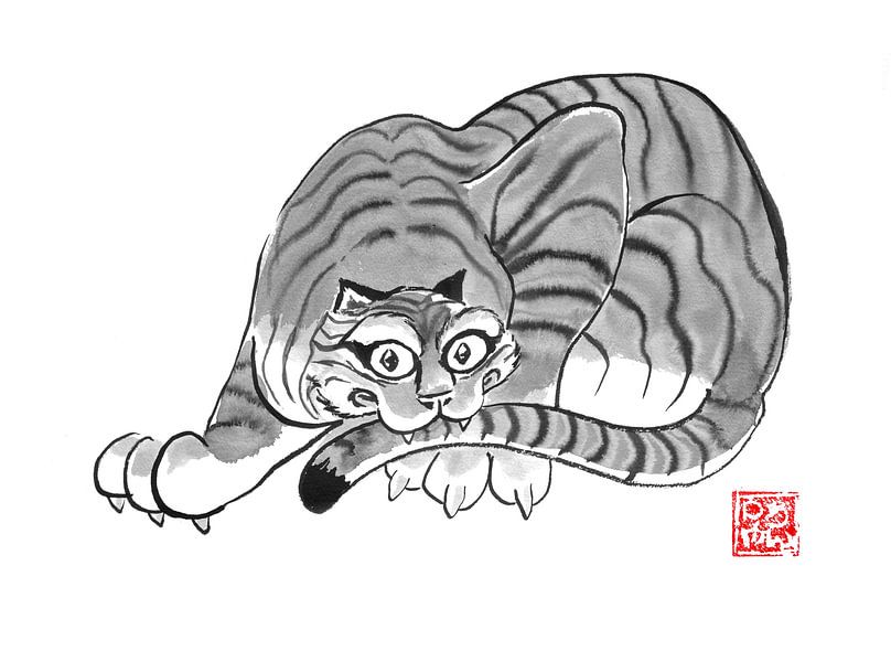 Cat Tiger von Péchane Sumie