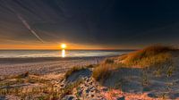 Strand duinen Paal 15 Texel helmgras prachtige zonsondergang van Texel360Fotografie Richard Heerschap thumbnail
