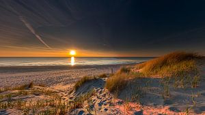 Stranddünen Paal 15 Texel Strandhafer schöner Sonnenuntergang von Texel360Fotografie Richard Heerschap