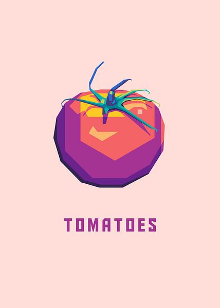 Tomaten Rot Popart von Rizky Dwi Aprianda
