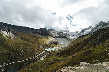 Adventures in the Alps: Mountains and glaciers around Lake Moiry in Switzerland. Nature and travel photography Art Print by Fréderique Charbon