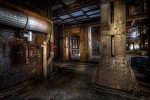 Concrete jungle in an abandoned steel factory