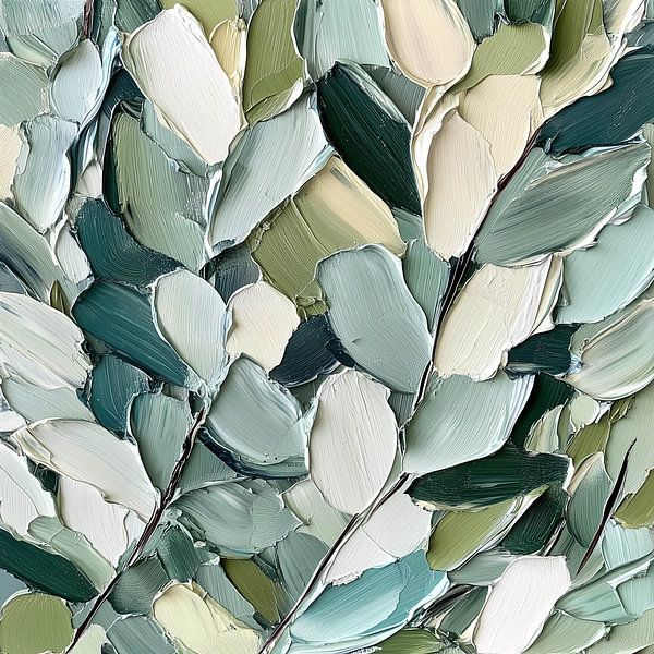 Leaves in brushstrokes by Color Square