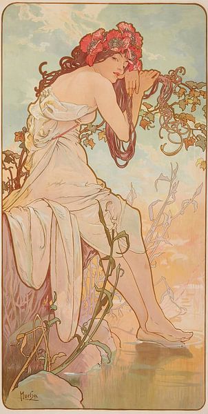 Les Saisons 4 (1896) by Alphonse Mucha by Peter Balan