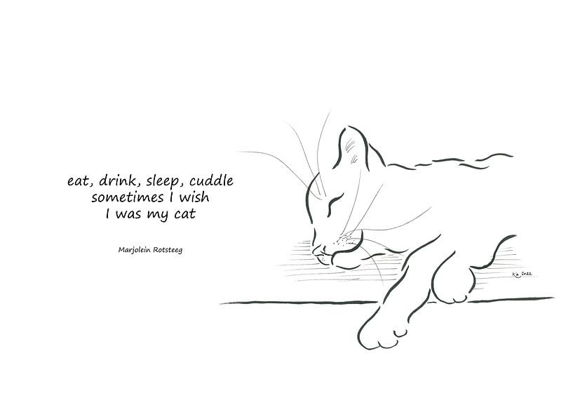 I wish I was my cat haiku Englisch von Karen Kaspar