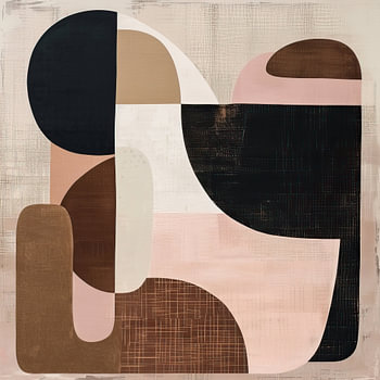 Abstracte denker in neutrale kleuren