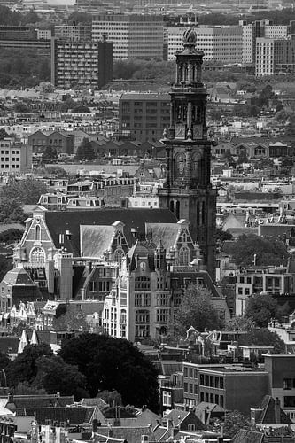 Zicht op de Westerkerk in Amsterdam