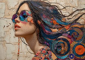 Frau Sonnenbrille | Frau in Spiegelung