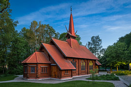 De Stiege-staafkerk in de Harz, Duitsland van Michael Abid