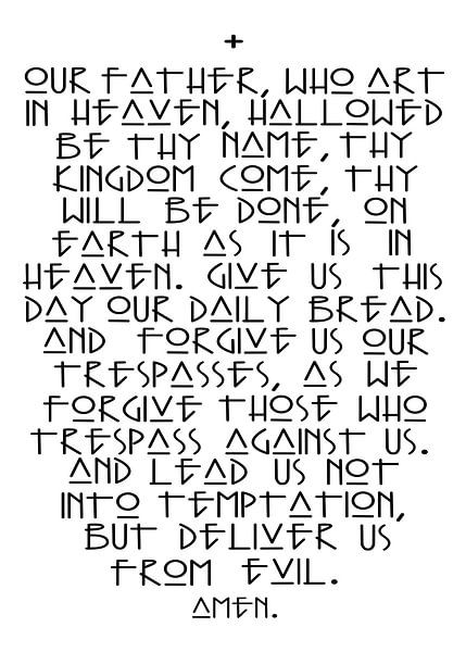 The Lord’s Prayer Typography by Art Kingdom