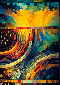 Geometrische Träume: Ein Spiel mit Licht und Farbe