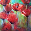 peinture de coquelicots sur Els Fonteine