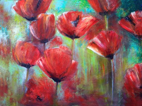 klaprozen ( poppies) schilderij