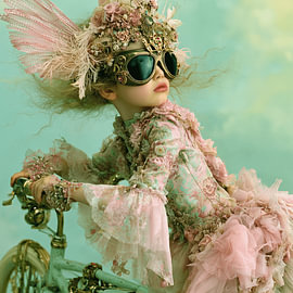 A Confident Girl on a Bike