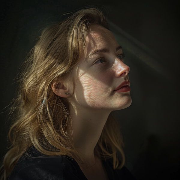Portret van een vrouw van Poster Art Shop