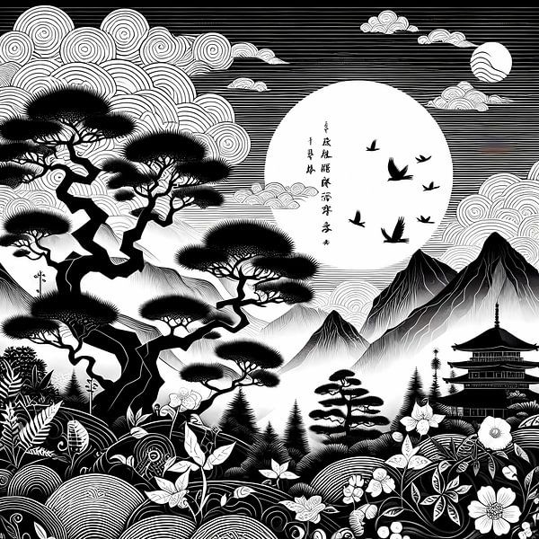 Paysage japonais par Tatjana Korneeva