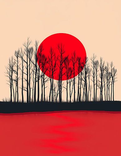 Sereen Zonsondergang Silhouet