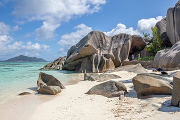 Seychelles : plage de rêve Anse Source d'Argent à La Digue sur t.ART