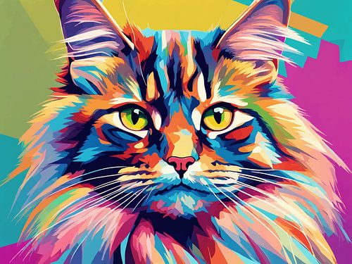 Maine Coon Pop Art