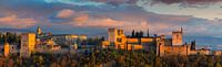 Panoramablick auf die Alhambra in Granada, Spanien von Henk Meijer Photography Miniaturansicht