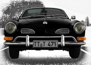 VW Karmann-Ghia Type 14 poster in zwart grafiet van aRi F. Huber thumbnail