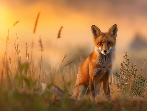 Awakening Nature | A Fox and the Sunrise, Captured during a Morning Walk