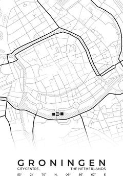 City map of Groningen by Walljar