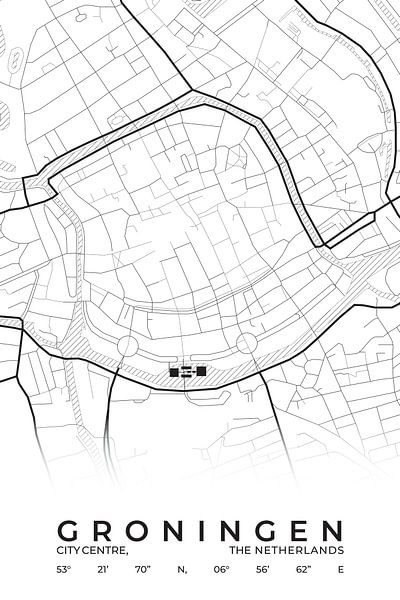 City map of Groningen by Walljar