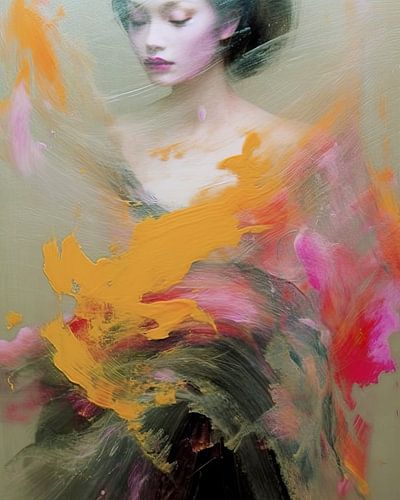 Modern portret "Covered with paint"