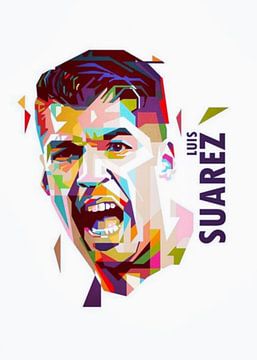 Luis Suarez Wpap Pop Art van Janur Art