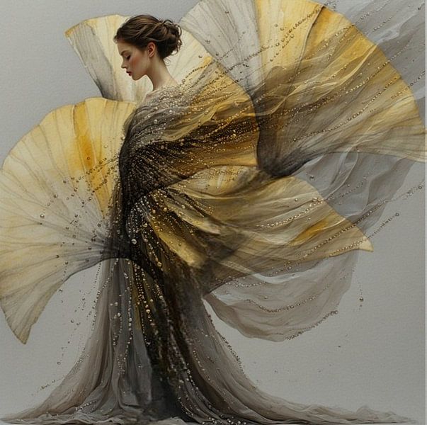 Art moderne noveau jeune femme . par J.a Dijkstra