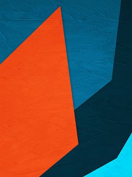 ABSTRAKTE GEOMETRISCHE KUNST IN MODERNEN FARBEN von Online Arts