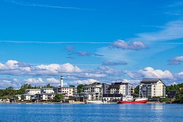 Uitzicht op de stad Västervik in Zweden van Rico Ködder