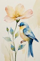 Vogel in pastel