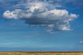 Wandelen op de pier van PaesensModdergat in Friesland van Harrie Muis
