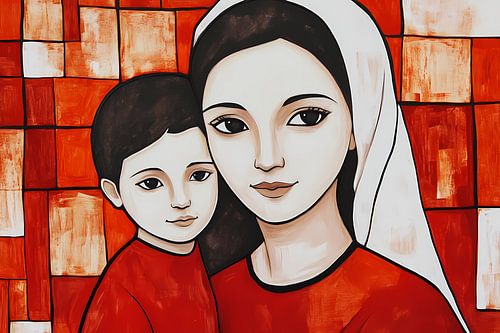 Liefdevolle moeder met kind