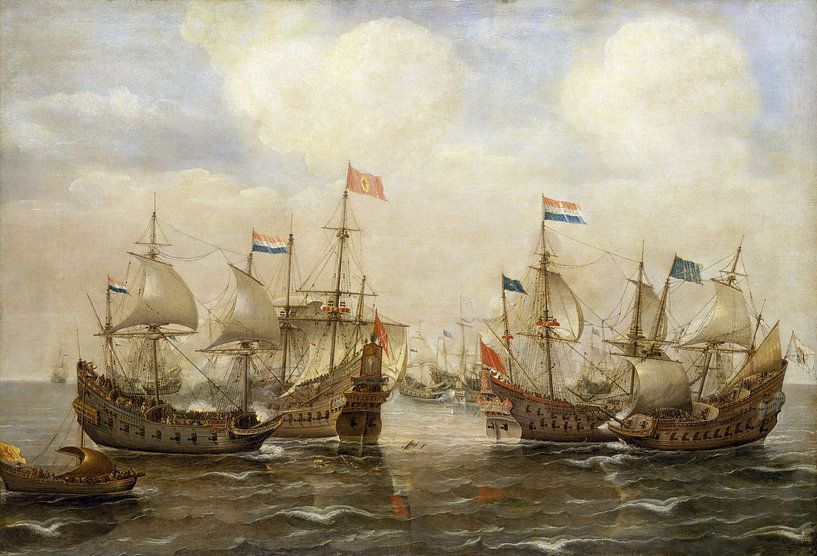 Un choc entre les Espagnols et les Néerlandais, Cornelisz Verbeecq par Des maîtres magistraux