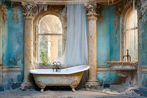 Verlassener Ort, Badezimmer in einem alten Schloss von Bowiscapes