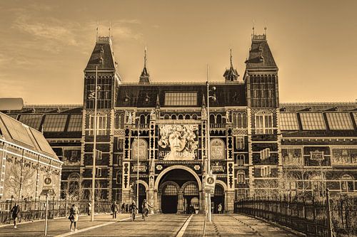 Rijksmuseum Amsterdam Winter Sepia