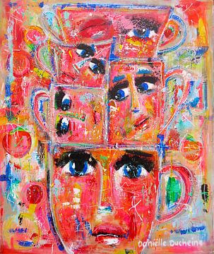 Stapel kopjes abstract van Danielle Ducheine