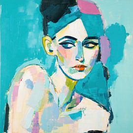 Colourful Face | Abstract Female Portrait