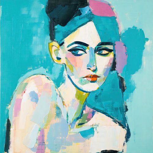 Kleurrijk Gezicht | Abstract Vrouwenportret