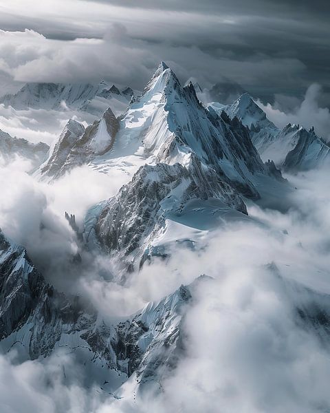 Gefrorene Bergmagie von fernlichtsicht