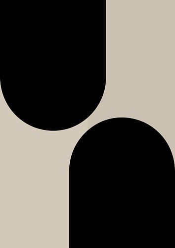 Wabi sabi in Schwarz und Beige